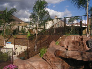 Pool Guard Mesh fence on a slope in Rosemont